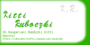 kitti ruboczki business card